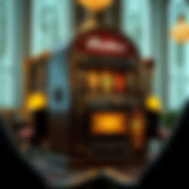 Elegant vintage slot machine showcased in a luxurious setting
