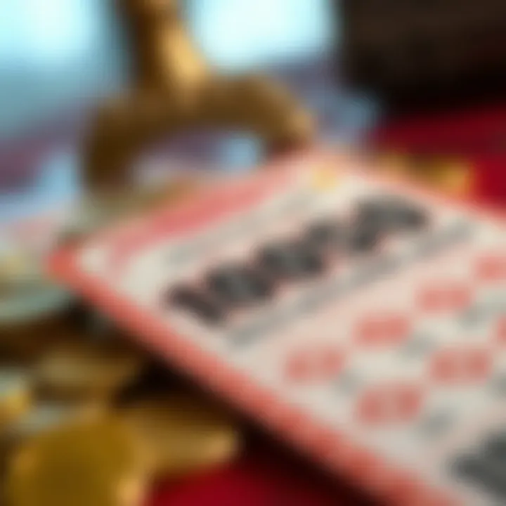 Artistic Representation of a Lottery Ticket Close-up of a lottery ticket with artistic elements