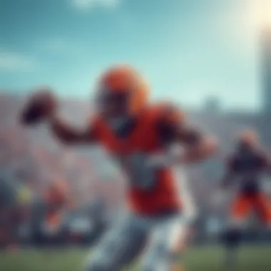 Key player in action during a game