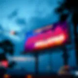 Vibrant California lottery billboard showcasing Mega Millions