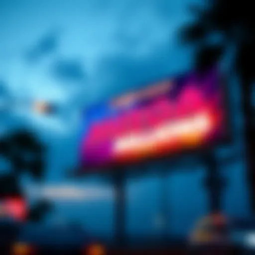 Vibrant California lottery billboard showcasing Mega Millions