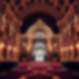 A stunning casino entrance showcasing intricate architectural details