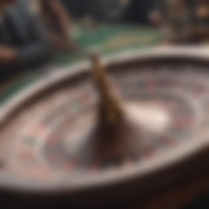 An elegant roulette wheel in motion