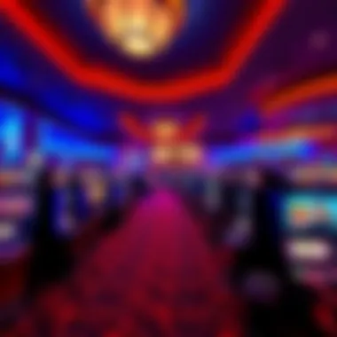 Interior of a vibrant casino floor showcasing gaming options