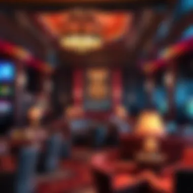 A luxurious lounge area within a Saratoga Springs casino