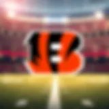 Cincinnati Bengals Logo Cincinnati Bengals logo with a football background