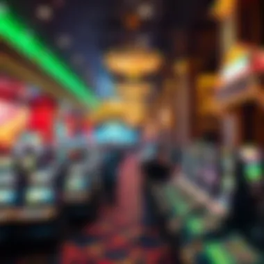 Vibrant Gaming Floor Experience at Caesars Casino Interior view of the gaming floor bustling with activity