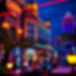 Luxurious casino resort exterior showcasing vibrant nightlife