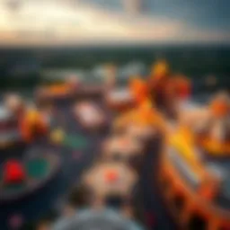 Aerial view of a Wisconsin casino complex