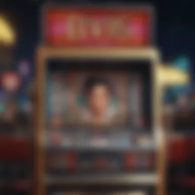 Elvis-Themed Slot Machine Design Colorful representation of Elvis-themed slot machine