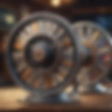 Spinning Reels with Iconic Elvis Symbols Close-up of spinning reels showcasing Elvis icons