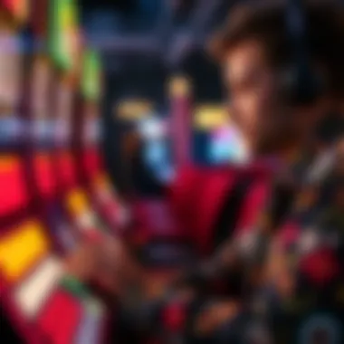 Immersed in the Game Player engaging with a video poker game