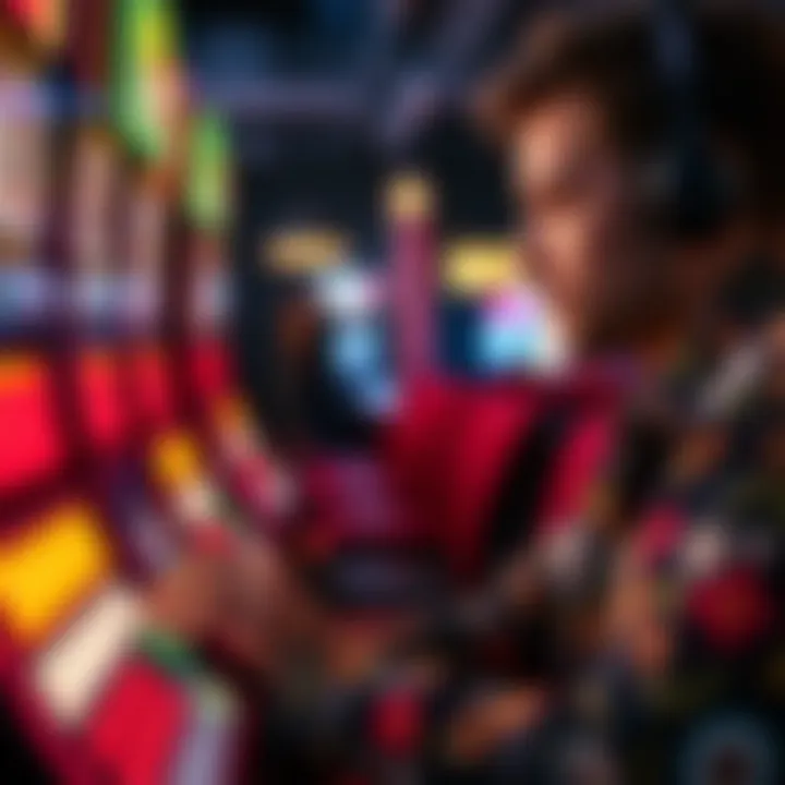 Immersed in the Game Player engaging with a video poker game