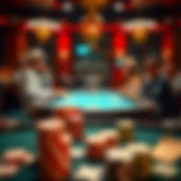 A captivating visual of a poker table showcasing high stakes and strategy