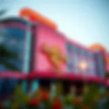 Exterior view of Hard Rock Casino showcasing its vibrant architecture