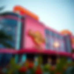 Exterior view of Hard Rock Casino showcasing its vibrant architecture