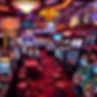 Diverse Gaming Options at Hard Rock Casino Aerial view of the gaming floor filled with diverse slot machines and tables