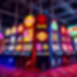 Vibrant Themes of Online Slot Machines An illustration of vibrant online slot machine graphics showcasing various themes