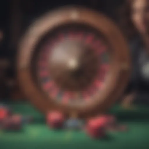 Elegant roulette wheel highlighting the element of chance