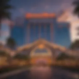 Vibrant exterior of Seminole Hard Rock Casino