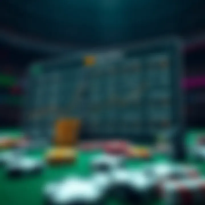 A graphic representation of betting odds and statistics