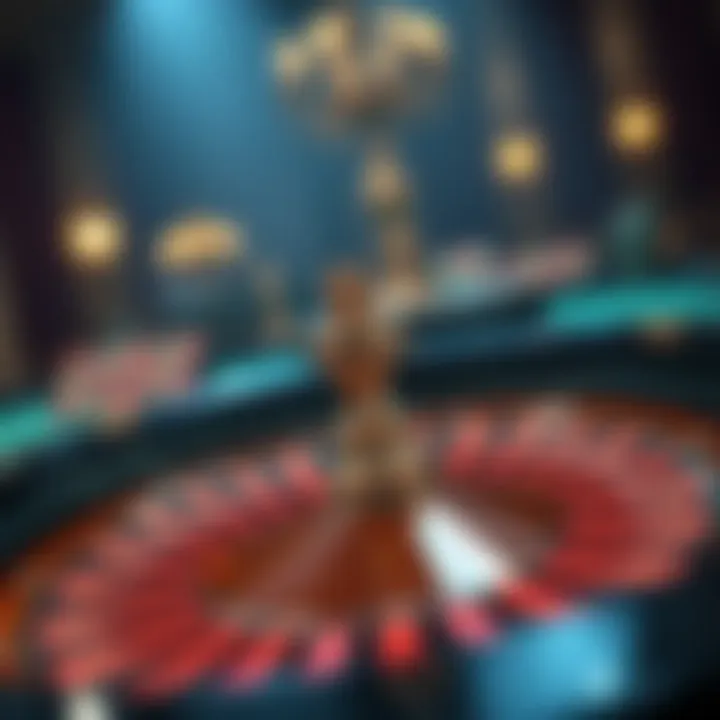 Elegant French roulette wheel spinning