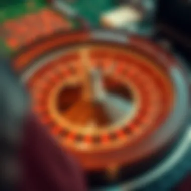 A close-up of French roulette betting layout