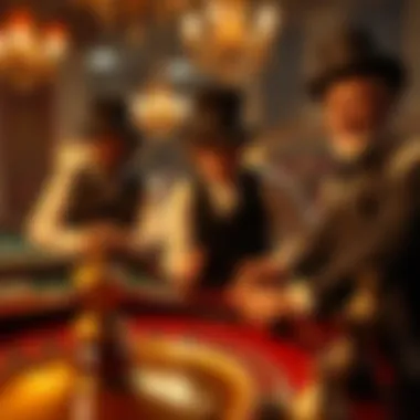 Historical depiction of early roulette players