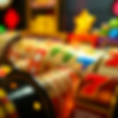 A close-up view of engaging slot game mechanics