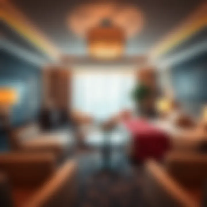 Luxurious suite at M Resort highlighting elegant decor