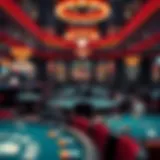 Interior view of the WSOP poker room showcasing vibrant atmosphere