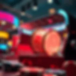 Visual representation of tumbling reels in action