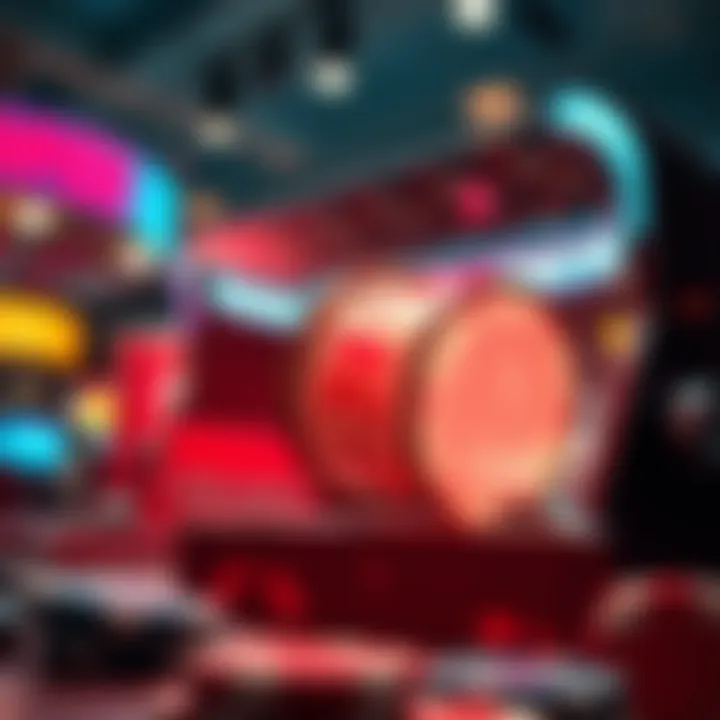 Visual representation of tumbling reels in action