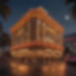 Exterior view of the Golden Nugget showcasing its iconic neon lights