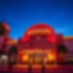 Exterior view of Harrah's Casino showcasing its vibrant entrance