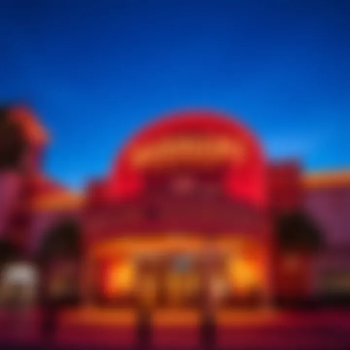 Harrah's Casino Entrance Exterior view of Harrah's Casino showcasing its vibrant entrance