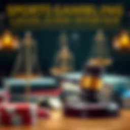 Gavel and legal books representing sports gambling laws