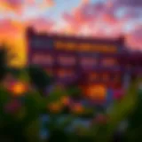 Breathtaking Sunset at Margaritaville Hotel and Casino Stunning exterior view of Margaritaville Hotel and Casino at sunset