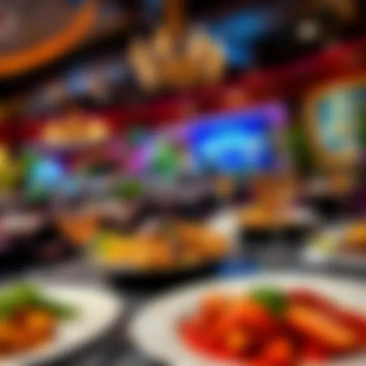 Delicious dishes presented in a vibrant restaurant setting