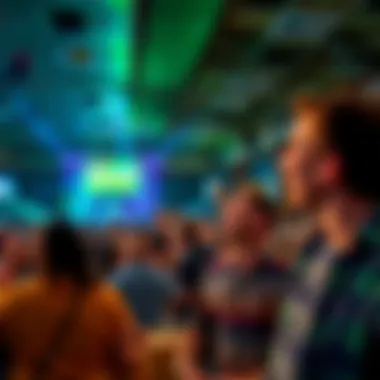 Live entertainment event with an energetic crowd