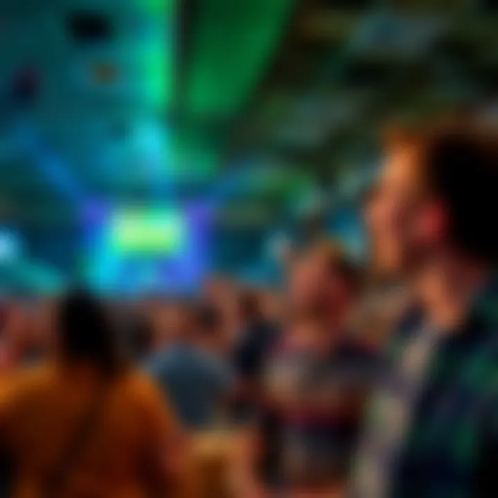 Live entertainment event with an energetic crowd