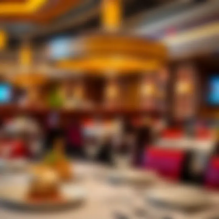 Elegant dining setting featuring diverse cuisine