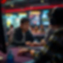 Young player engaged in online poker