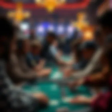 Diversity in Online Poker Community A diverse group of online poker players engaged in a game