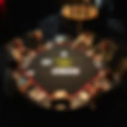A strategic poker table layout showcasing diverse player positions