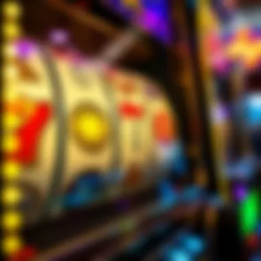 Detailed close-up of the unique symbols and designs in the slot machine