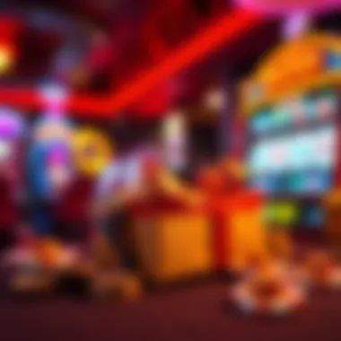 Gift Cards and Slot Game Winnings An illustration depicting gift cards and slot game winnings