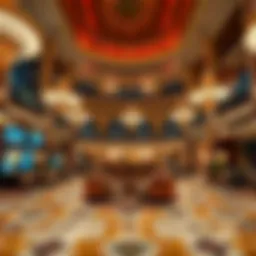Elegant Bellagio lobby showcasing luxury and grandeur