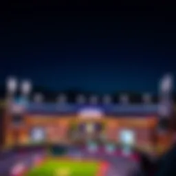Spectacular view of Allegiant Stadium at night