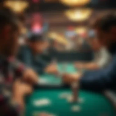 Engaged Players in Action Engaged players participating in a lively poker session